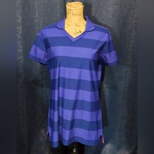 Women's NIKE Dri-Fit Golf Top Performance Polo Shirt XL purple  001